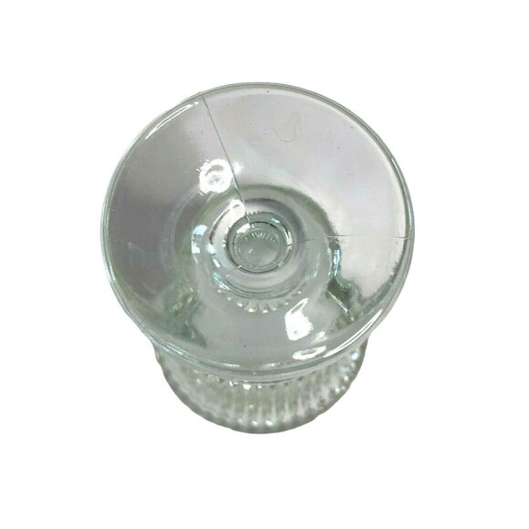 Vintage Clear Ribbed Footed Glass Candle Holder or Oyster Glass - Picture 4 of 6